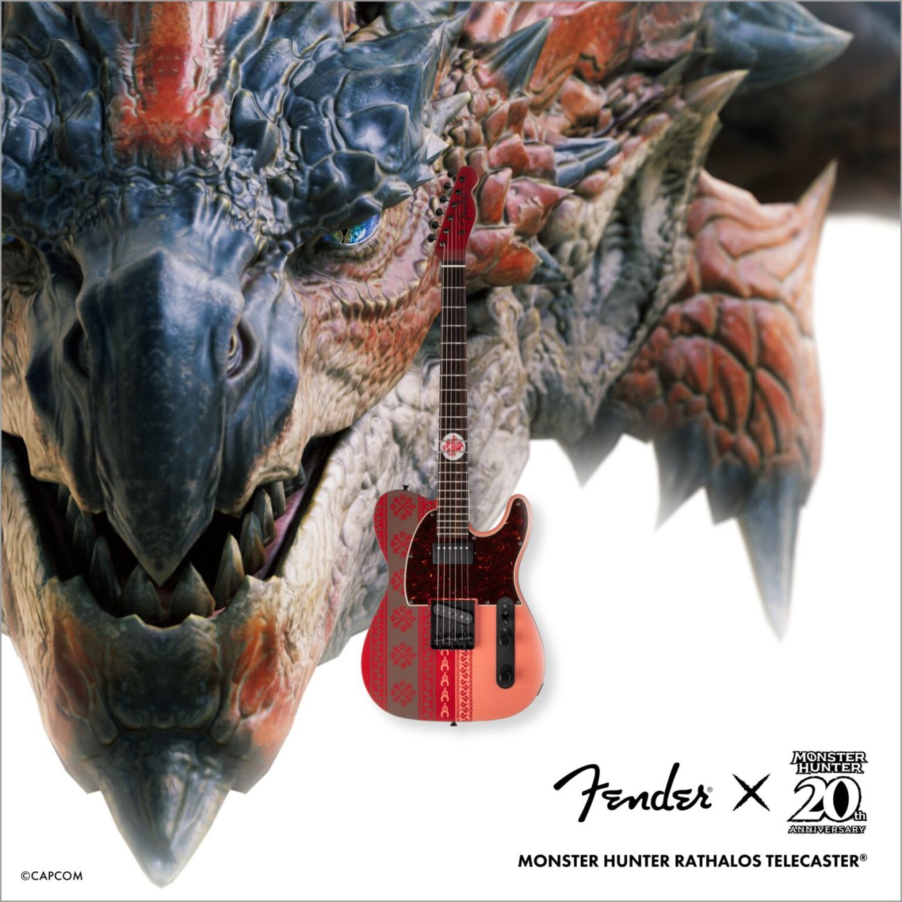 ギター Fender Limited Monster Hunter Rathalos Fender celebrates 20 years of video game series Monster