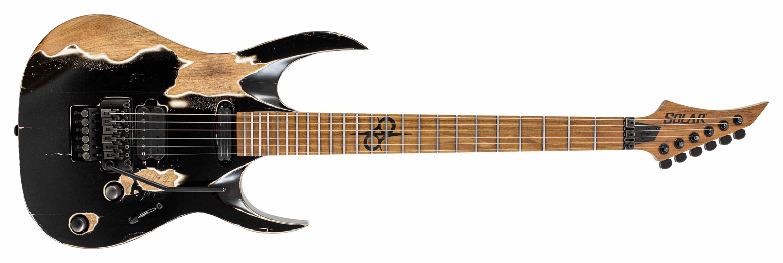 Solar Guitars RELIK Series Carbon Black Ola Englund