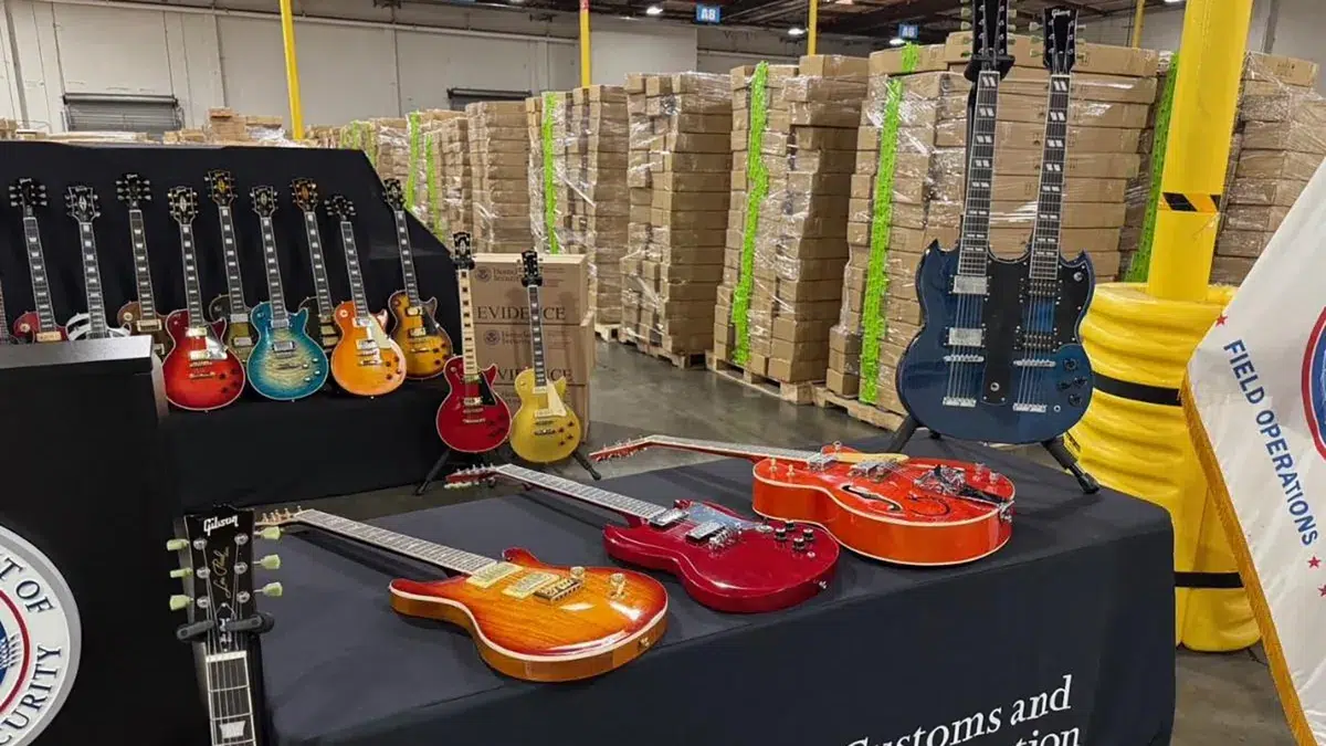 CBP seized counterfeit Gibson guitars