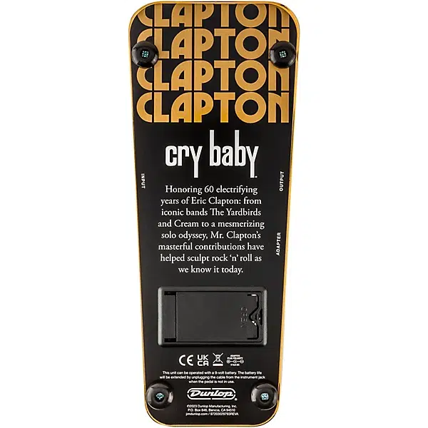 Dunlop EC95G Eric Clapton Cry Baby Wah Effects Pedal Gold bottom