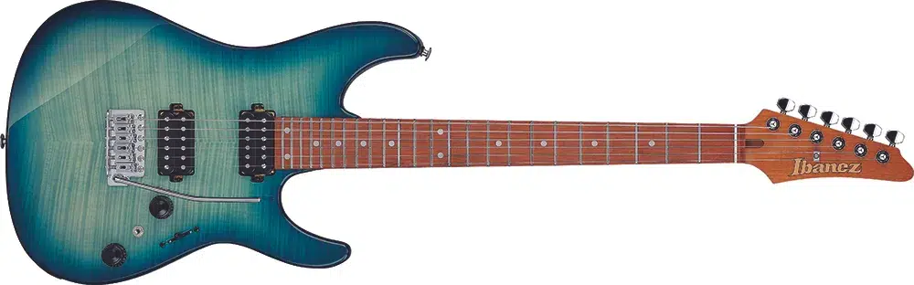  NAMM 2025 Ibanez AZ24S1F in Transparent Turquoise Burst