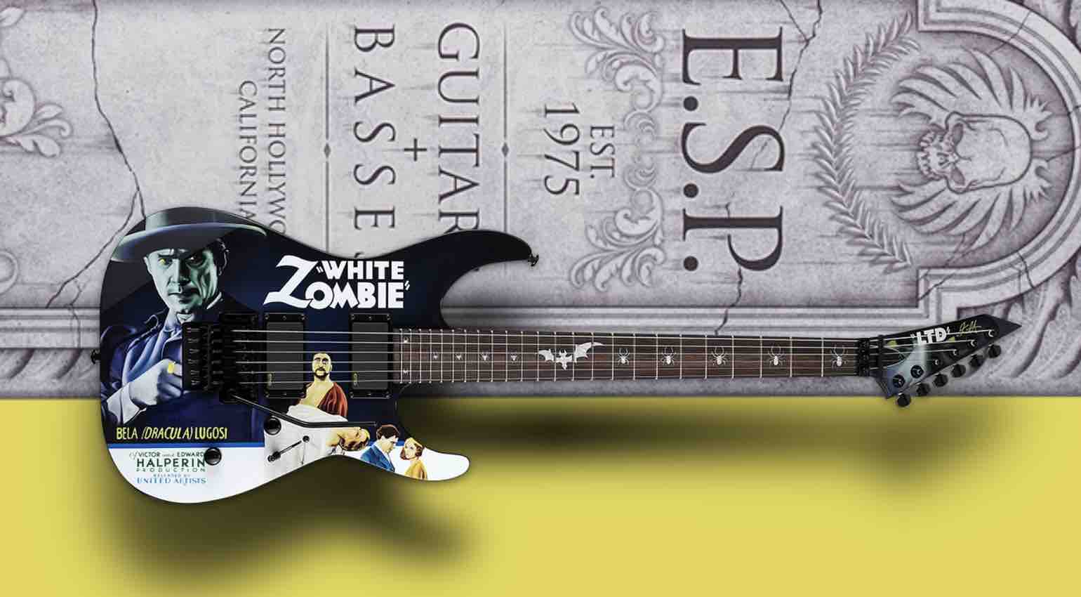 ESP カスタムオーダー品？　kirk hammett風 ESP LTD Kirk Hammett White Zombie: HOT DEAL ALERT! Unleash