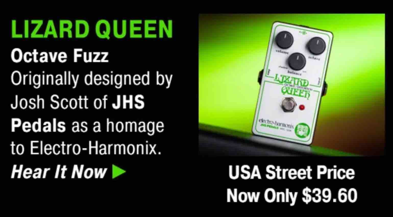 EHX Lizard Queen Octave Fuzz Massive Price Drop: Now Only $39.60!