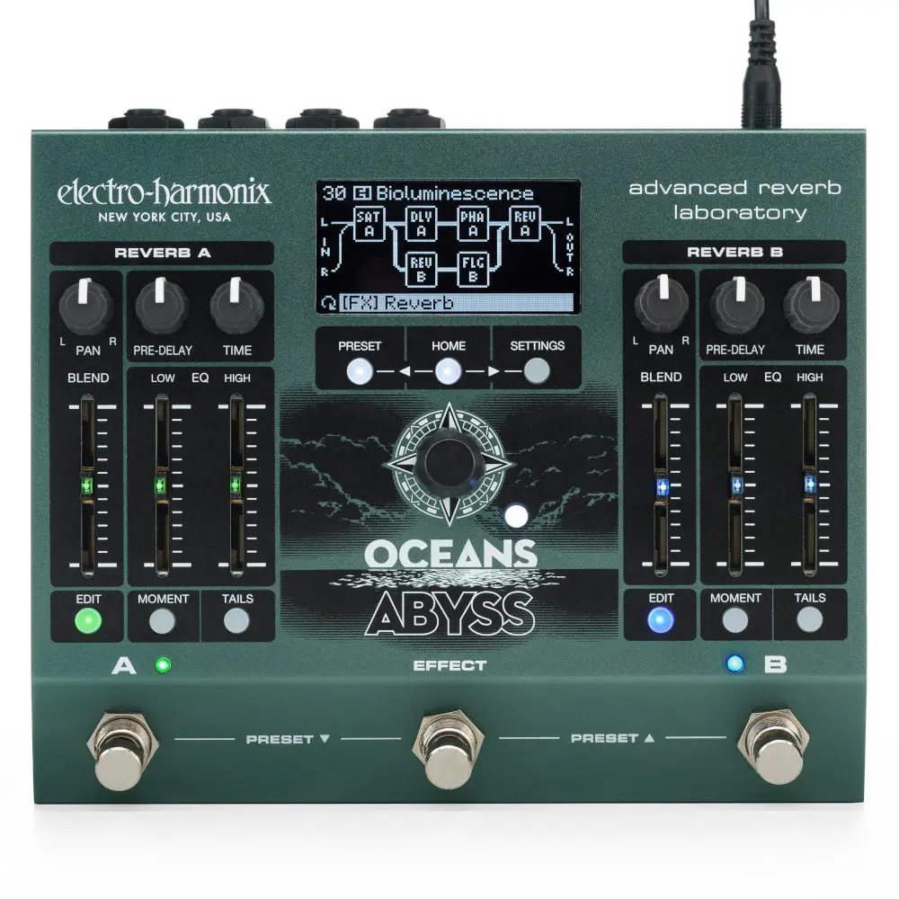 Electro-Harmonix Oceans Abyss: Dual Stereo Reverb