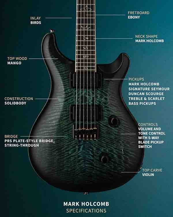 PRS Mark Holcomb 2025 Seymour Duncan Scarlet and Scourge